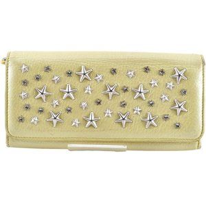 Jimmy Choo star studded yellow wallet